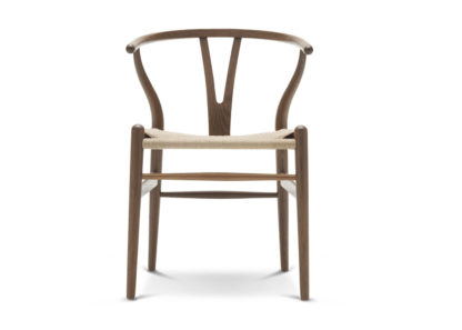 An Image of Carl Hansen & Søn Wishbone Chair CH24 Oiled Oak Frame Natural Paper Cord Seat