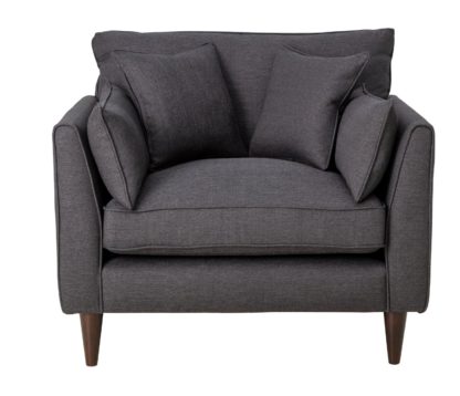45d0e004bd8147c91bda038925e8e7438f9970129ad1c65fcb4076fb59547729.jpg An Image of Habitat Hector Linen Effect Cuddle Chair - Charcoal