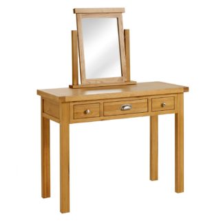 An Image of Woburn Oak 3 Drawer Dressing Table Brown