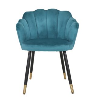 An Image of Vivian Velvet Dining Chair Peacock