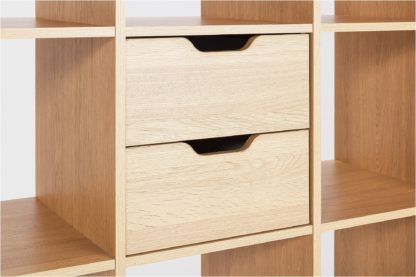 An Image of Habitat Squares Plus Set of 2 Drawers - Oak Effect