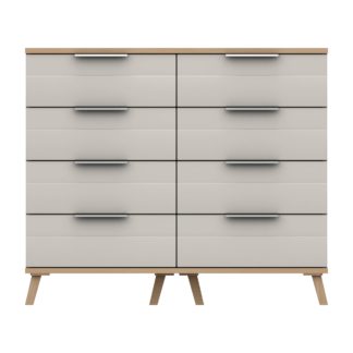 An Image of Murray 8 Drawer Wide Chest Off-White