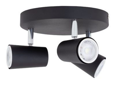 An Image of Aros Home 3 Light Spotlight Plate - Matt White