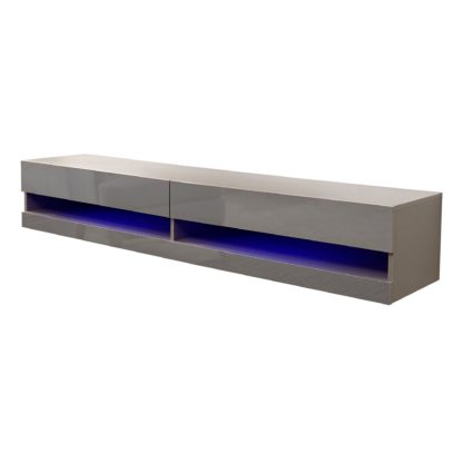 An Image of Galicia 180cm LED Wide Wall TV Unit Black