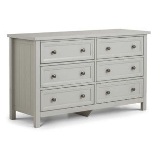 An Image of Maine 6 Drawer Wide Chest Grey