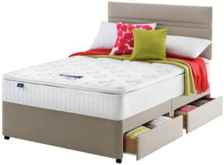 An Image of Silentnight Stanfield Pillowtop 4 Drawer Divan - Kingsize