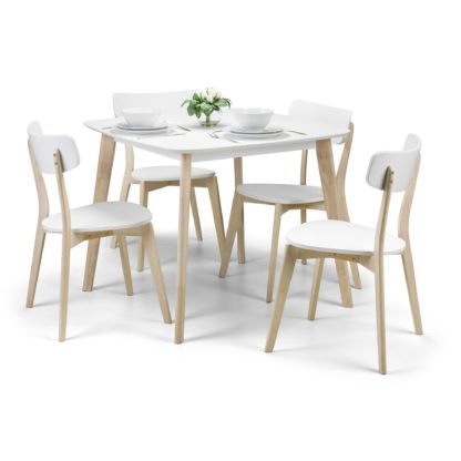 An Image of Casa Dining Table with 4 Chairs White