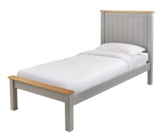 An Image of Habitat Grafton Single Bed Frame - Two Tone Grey