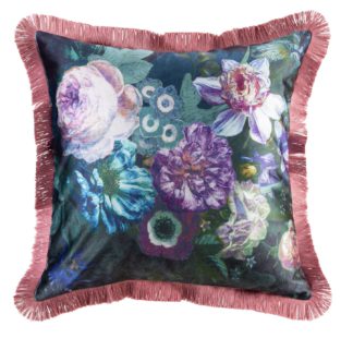 An Image of Argos Home Dutch Glam Fringed Cushion