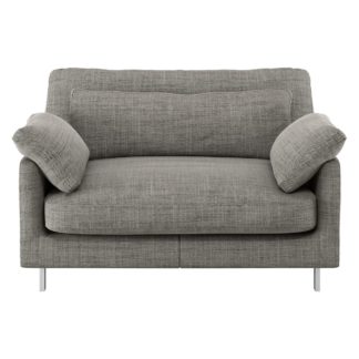 An Image of Habitat Cuscino Fabric Cuddle Chair - Black and White
