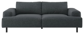 An Image of Habitat Julien 3 seater Fabric Sofa - Charcoal