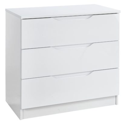 An Image of Legato 3 Drawer Chest - White Gloss