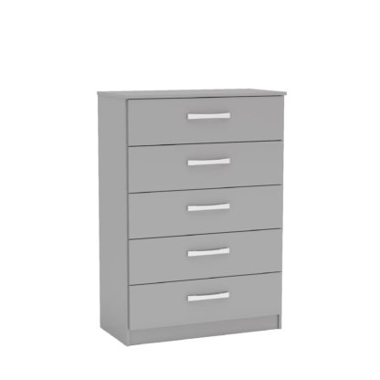 An Image of Lynx Grey 5 Drawer Chest Grey
