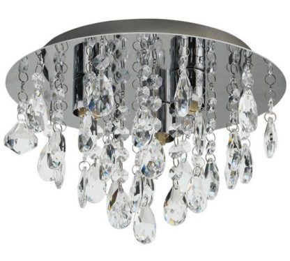 An Image of Argos Home Ivy Glass Droplet Ceiling Light