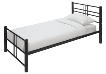 An Image of Argos Home Atlas Single Metal Bed Frame - Silver