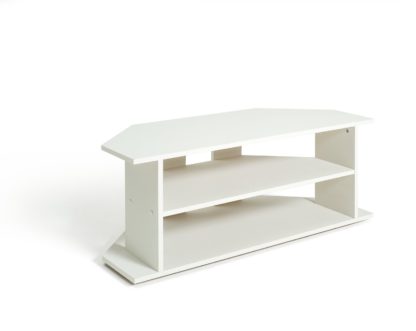 An Image of Habitat Corner Large TV Unit - White