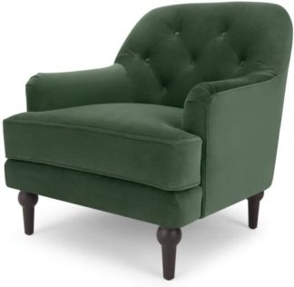 An Image of Flynn Armchair, Elm Green Velvet