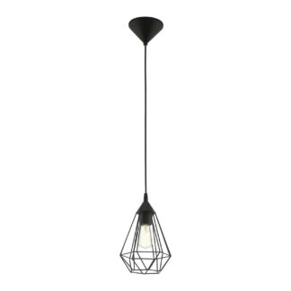 An Image of Eglo Tarbes Pendant Light - Black