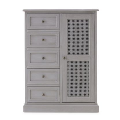 510bb5e1a4636a75cbbcad05db90027a274374d09f24f72b8aa760f65ab2ea99.jpg An Image of Lucy Cane Grey Compact Wardrobe Grey