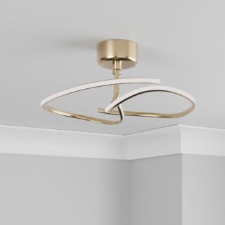 An Image of Cortez Ceiling Fitting Brushed Gold Gold