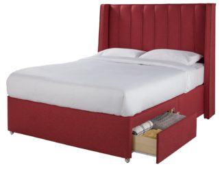 An Image of Sleepeezee Hybrid 2000 2 Drawer Kingzise Divan Set - Rose