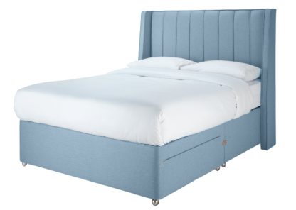 An Image of Sleepeezee 2000 Hybrid Double 2 Drawer Divan - Blue