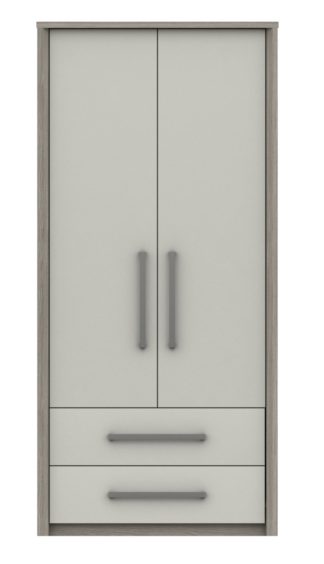 An Image of Grasmere 2 Door 2 Drawer Wardrobe - White