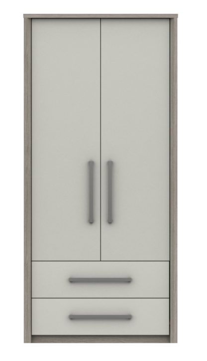An Image of Grasmere 2 Door 2 Drawer Wardrobe - White