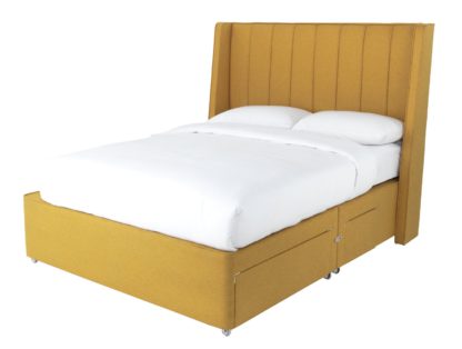 An Image of Sleepeezee Hybrid 2000 2+2 Conti Drw Double Divan - Mustard