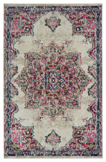 An Image of Homemaker Villa Medallion Rug - 80x150cm - Pink