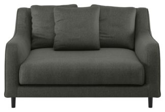 An Image of Habitat Swift Fabric Cuddle Chair - Charcoal