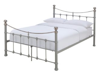 An Image of Argos Home Jayna Double Metal Bed Frame - Grey