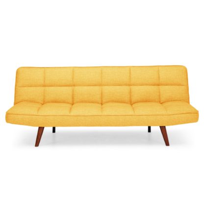 An Image of Xander Colour Pop Clic Clac Sofa Bed - Mustard Yellow