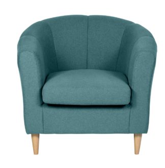 An Image of Habitat Ayres Fabric Tub Chair - Aqua