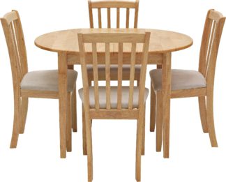 An Image of Habitat Banbury Solid Wood Extending Table & 4 Chairs