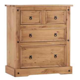 An Image of Corona Pine 4 Drawer Chest Natural
