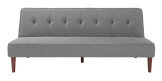 An Image of Habitat Odeon 2 Seater Fabric Sofa Bed - Grey
