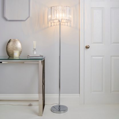 An Image of Prism Chrome Floor Lamp Chrome