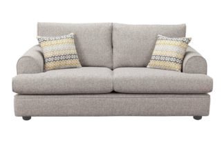 An Image of Habitat Atticus 3 Seater Fabric Sofa - Grey