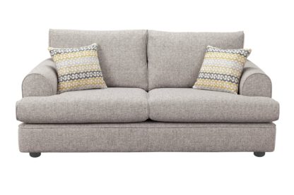 An Image of Habitat Atticus 3 Seater Fabric Sofa - Grey