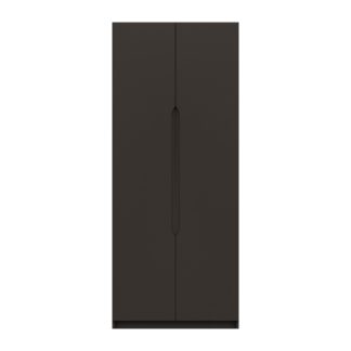 An Image of Legato Graphite 2 Door Wardrobe Black