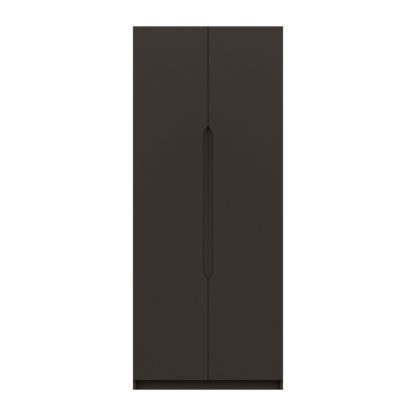An Image of Legato Graphite 2 Door Wardrobe Black