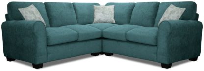 An Image of Argos Home Tammy Corner Fabric Sofa - Charcoal