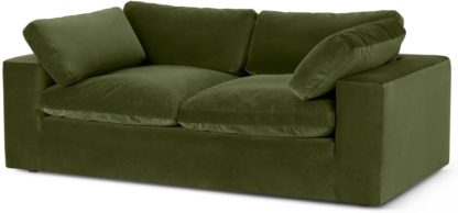 An Image of Samona 2.5 Seater Sofa, Pistachio Green Velvet
