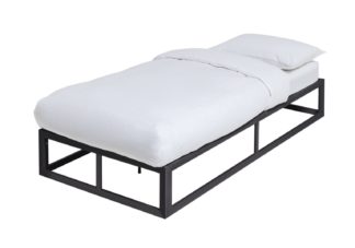 An Image of Habitat Platform Single Bed Frame - Black