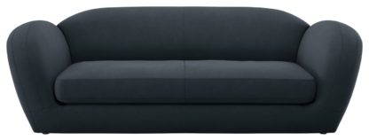 An Image of Habitat Layla 4 Seater Velvet Sofa - Charcoal