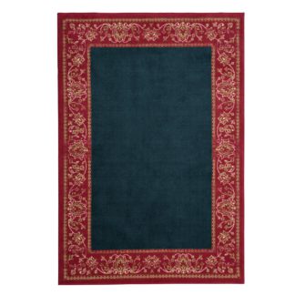 An Image of Argos Home Persian Border Rug - 120x170cm - Navy Blue