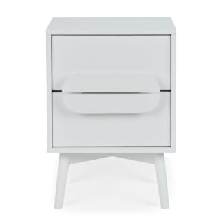 An Image of Anders 2 Drawer Bedside Table White