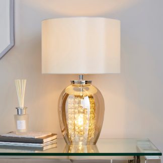 An Image of Seychelles Champagne Glass Table Lamp Champagne (Natural)