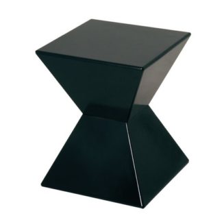 An Image of Edge Funky End Table In Black High Gloss Lacquered